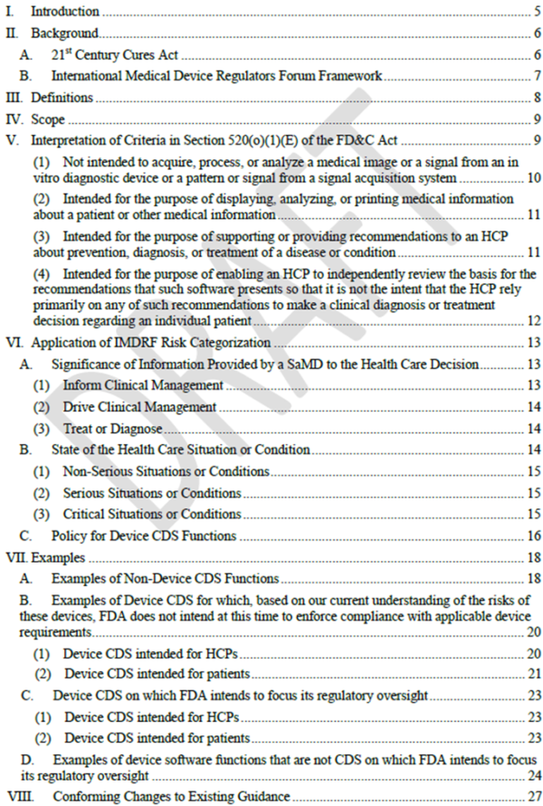 FDA’s Clinical Decision Support Software Guidance | Rook Quality Systems